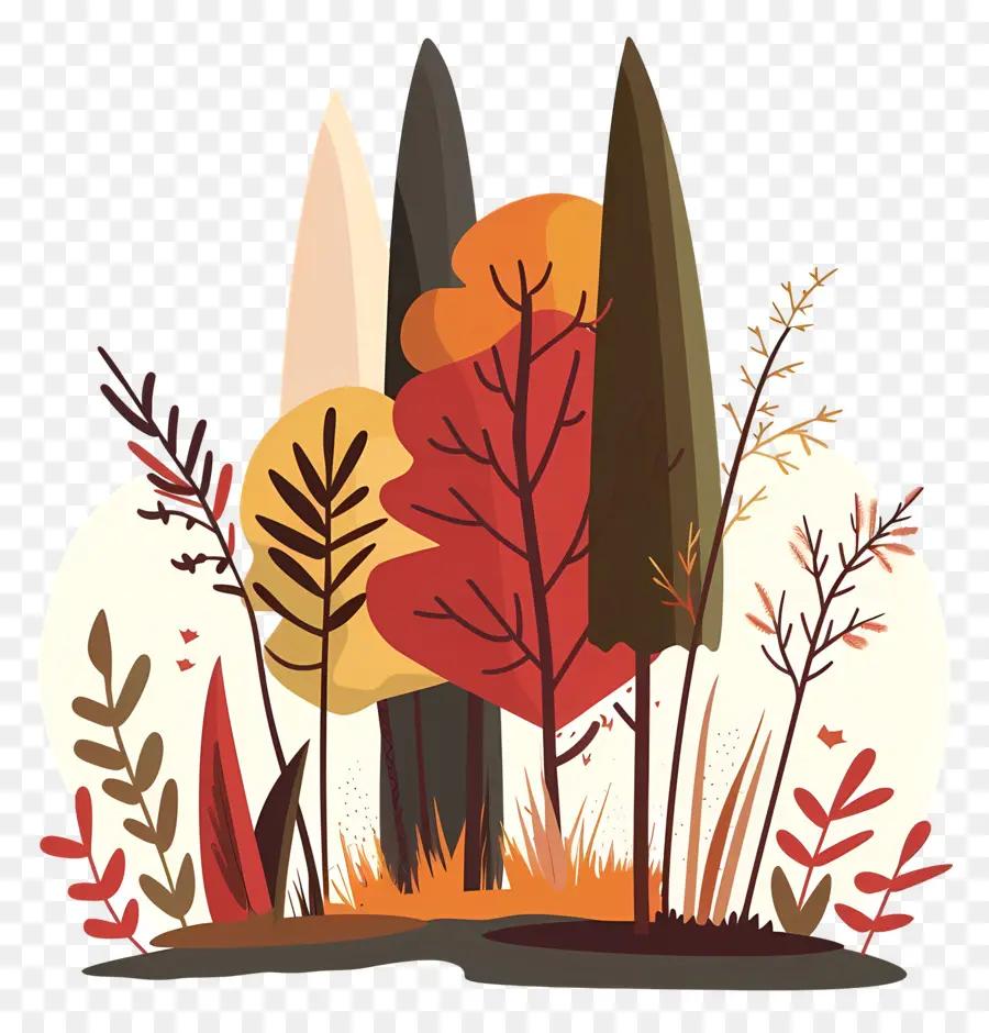 Forêt D'automne，L'automne PNG