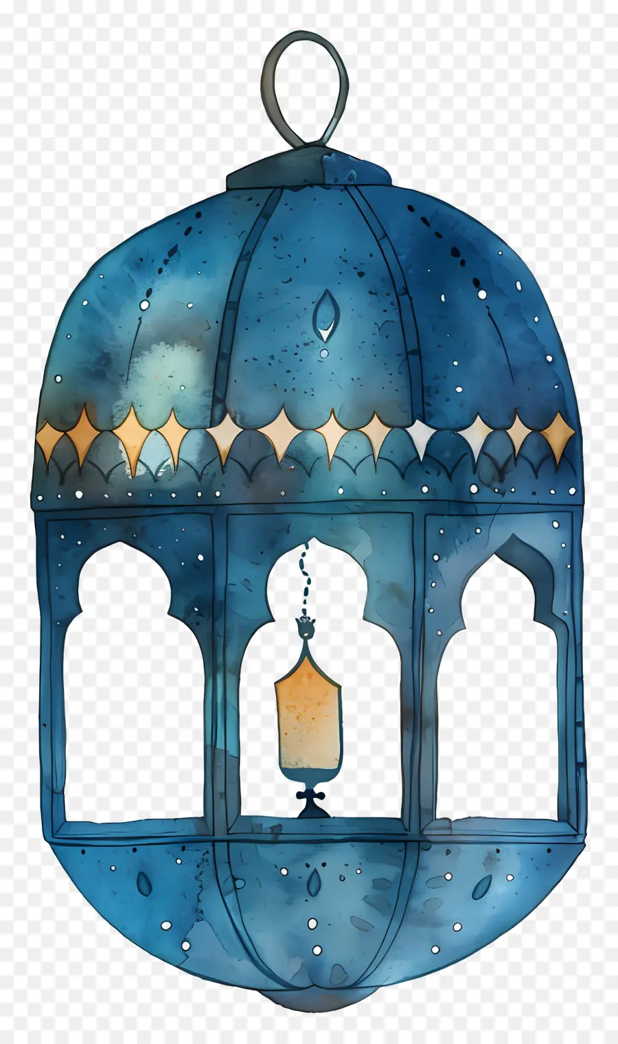 Arabe Lanterne，Lustre Bleu PNG