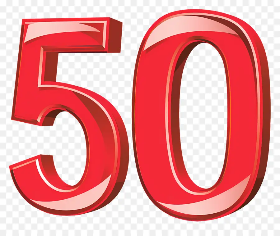 Numéro 50，Rouge PNG