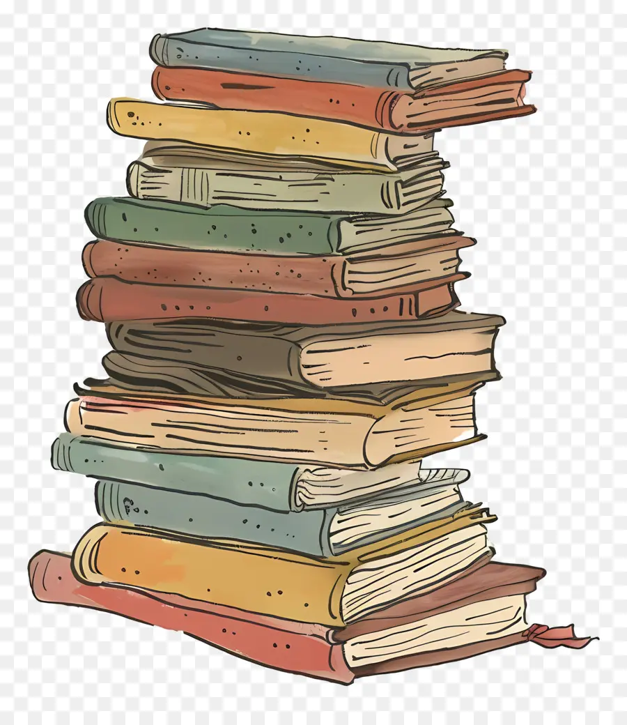 Pile De Cahiers，Livres Anciens PNG