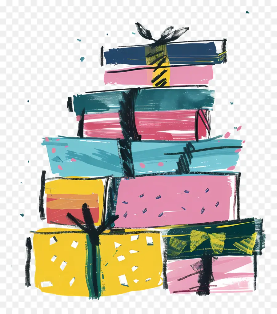 Pile De Cadeaux，Présente PNG