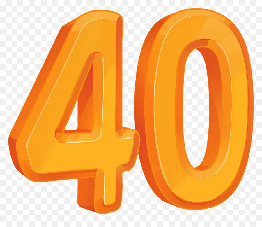 Le Numéro 40，Design Coloré PNG