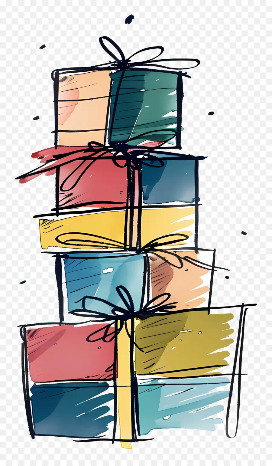 Pile De Cadeaux，Présente PNG