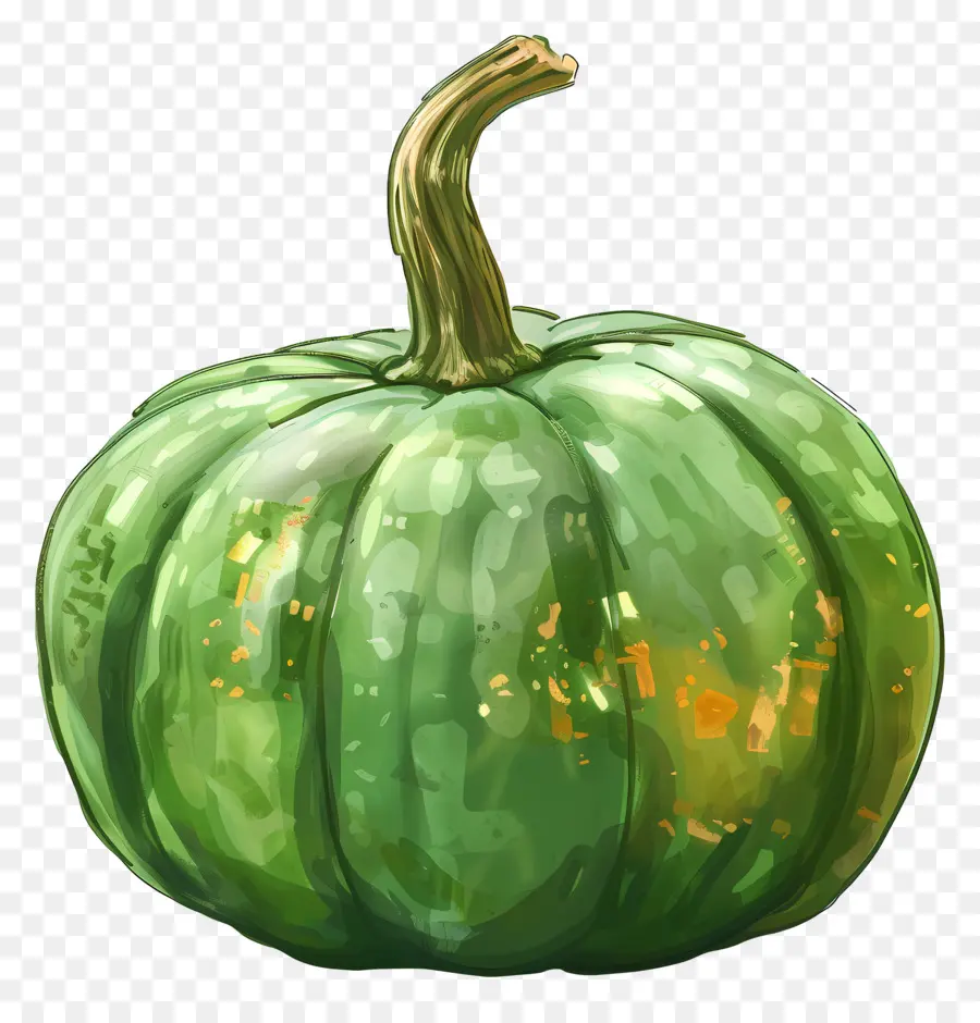 Vert Citrouille，Peinture à L'aquarelle PNG