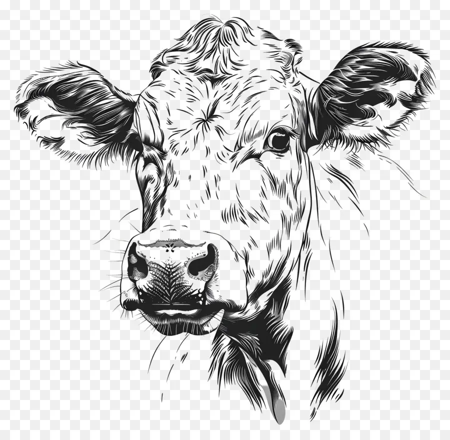 Vache，Vache Visage PNG