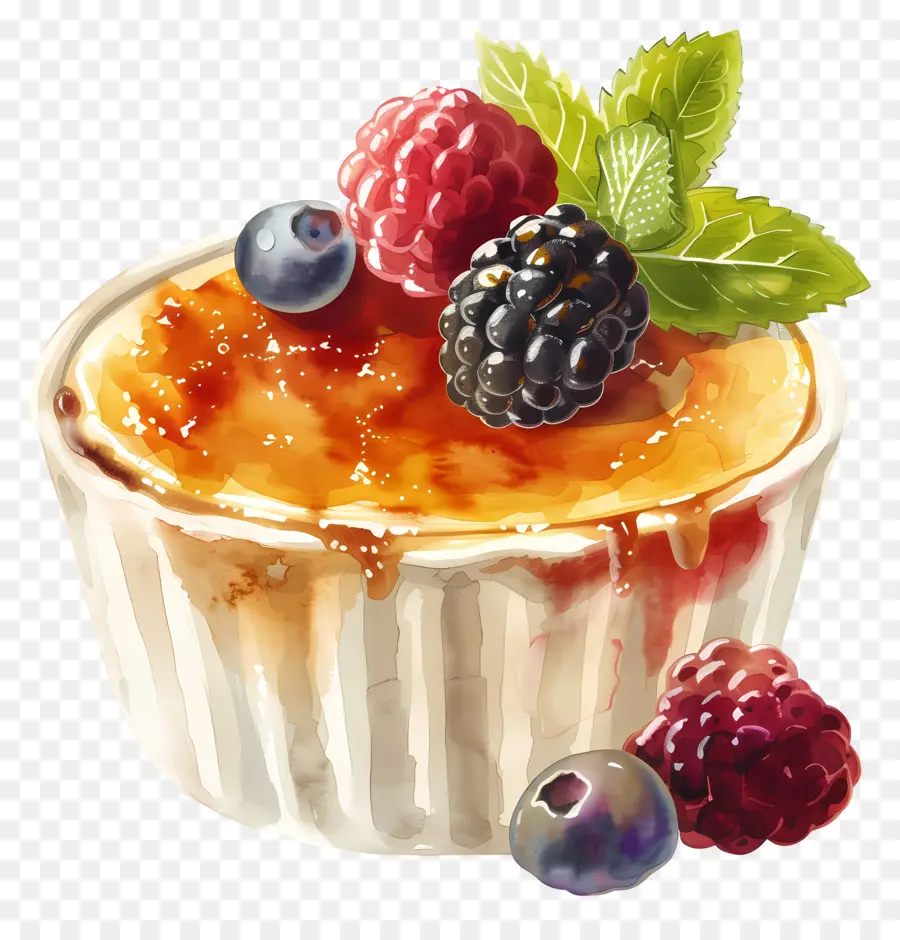 Crème Brûlée，Dessert PNG