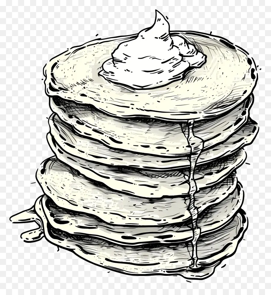 Pile De Crêpes，Crêpes PNG