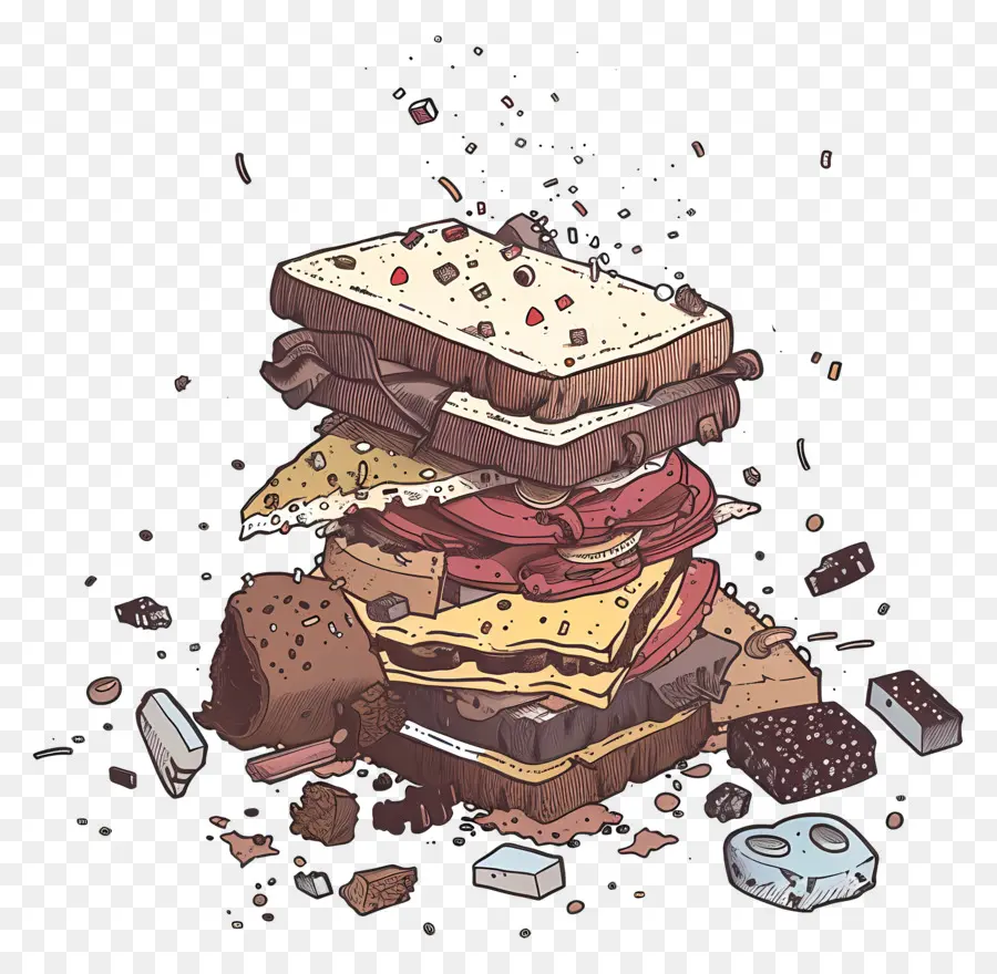 Tas De Nourriture，Les Sandwichs PNG