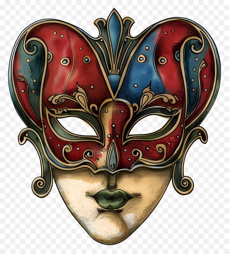 Masque De Venise，Masque Coloré PNG