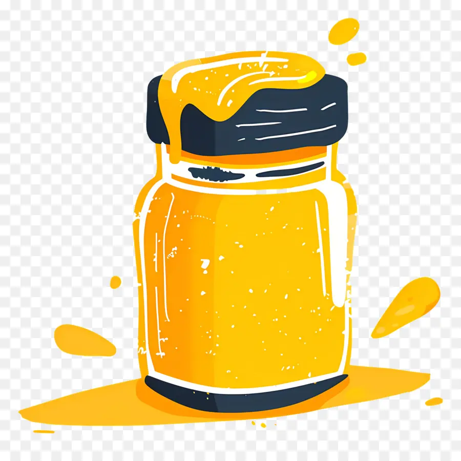 Le Ghee，Pot En Verre Jaune PNG