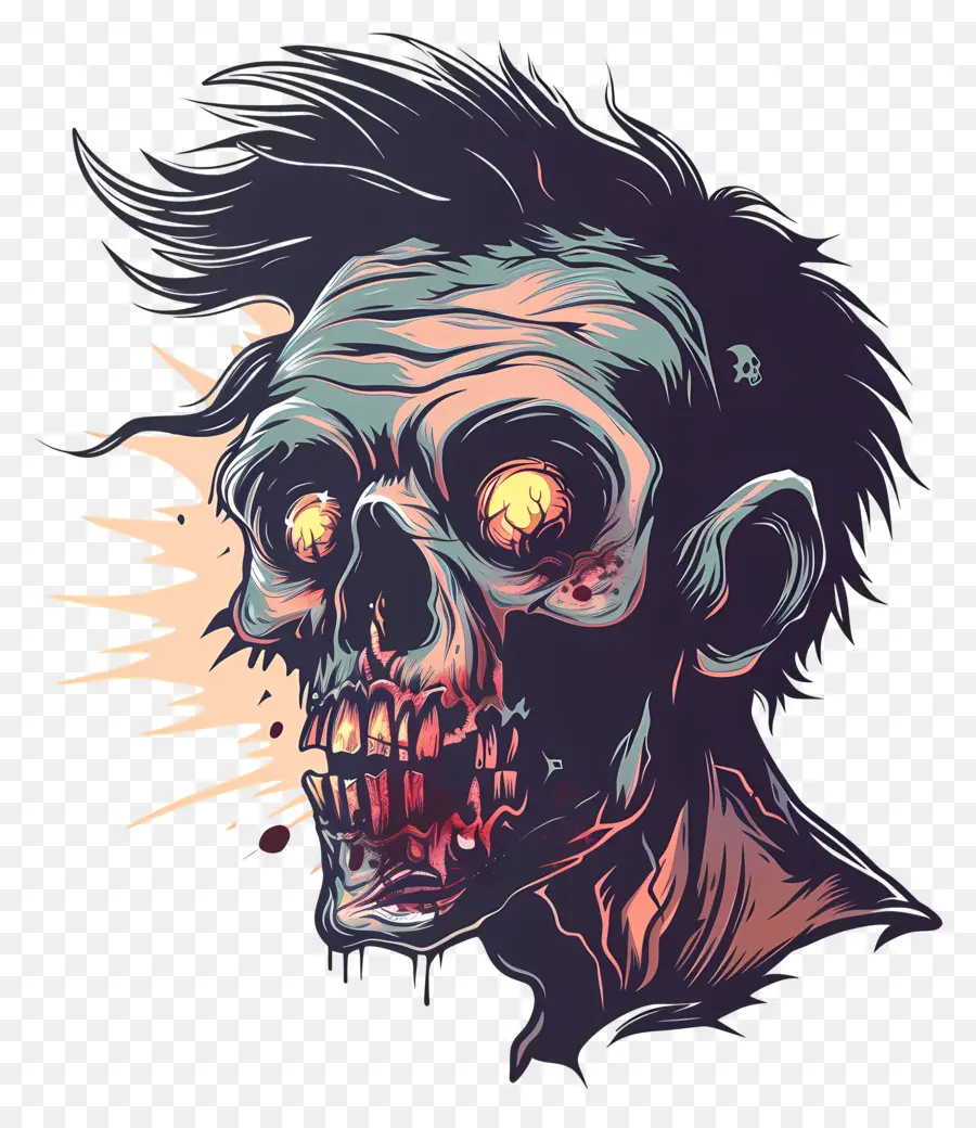 Tête De Zombie，Zombie PNG