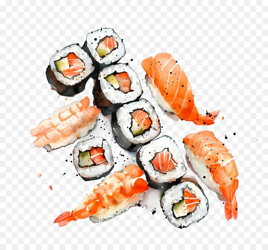 Sushi，Les Rouleaux De Sushi PNG