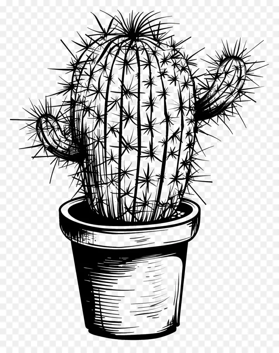 Cactus En Pot，Cactus PNG