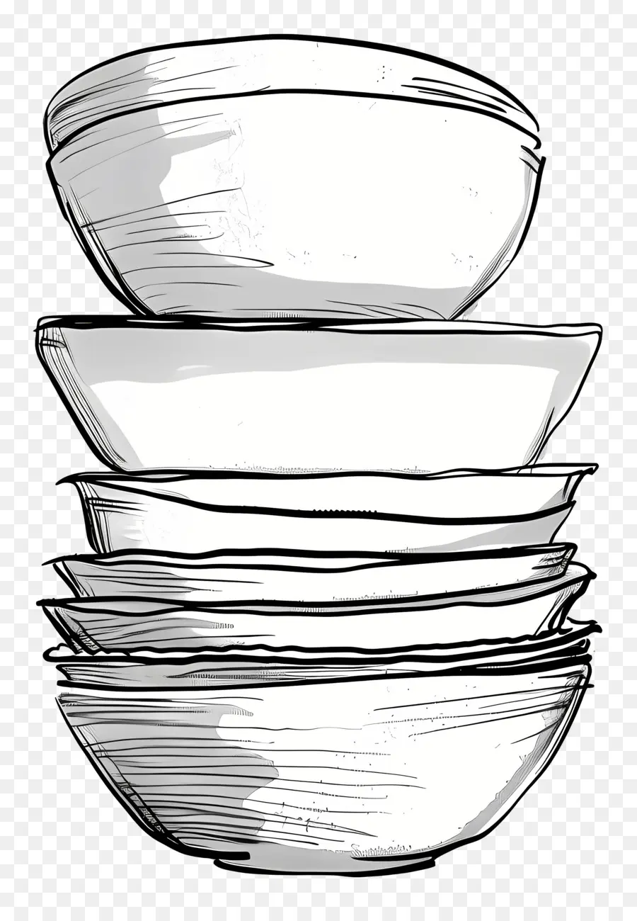 Pile De Bols，Pile De Plaques PNG