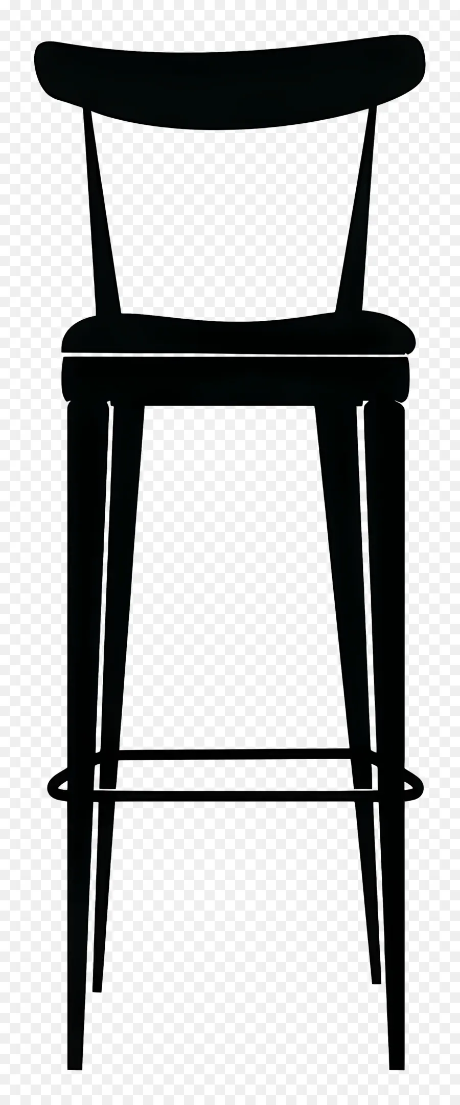 Chaise De Bar，Tabouret Noir PNG