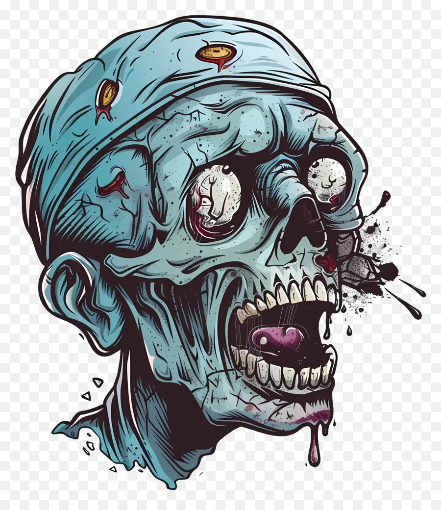 Tête De Zombie，Crâne PNG