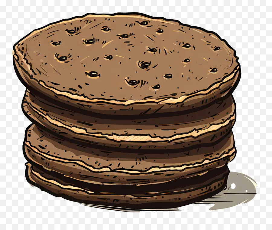 Pile De Cookies，Cookies Aux Pépites De Chocolat PNG