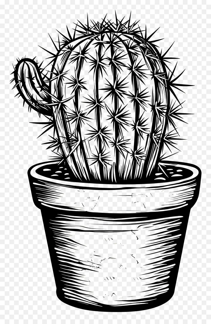 Cactus En Pot，Cactus PNG