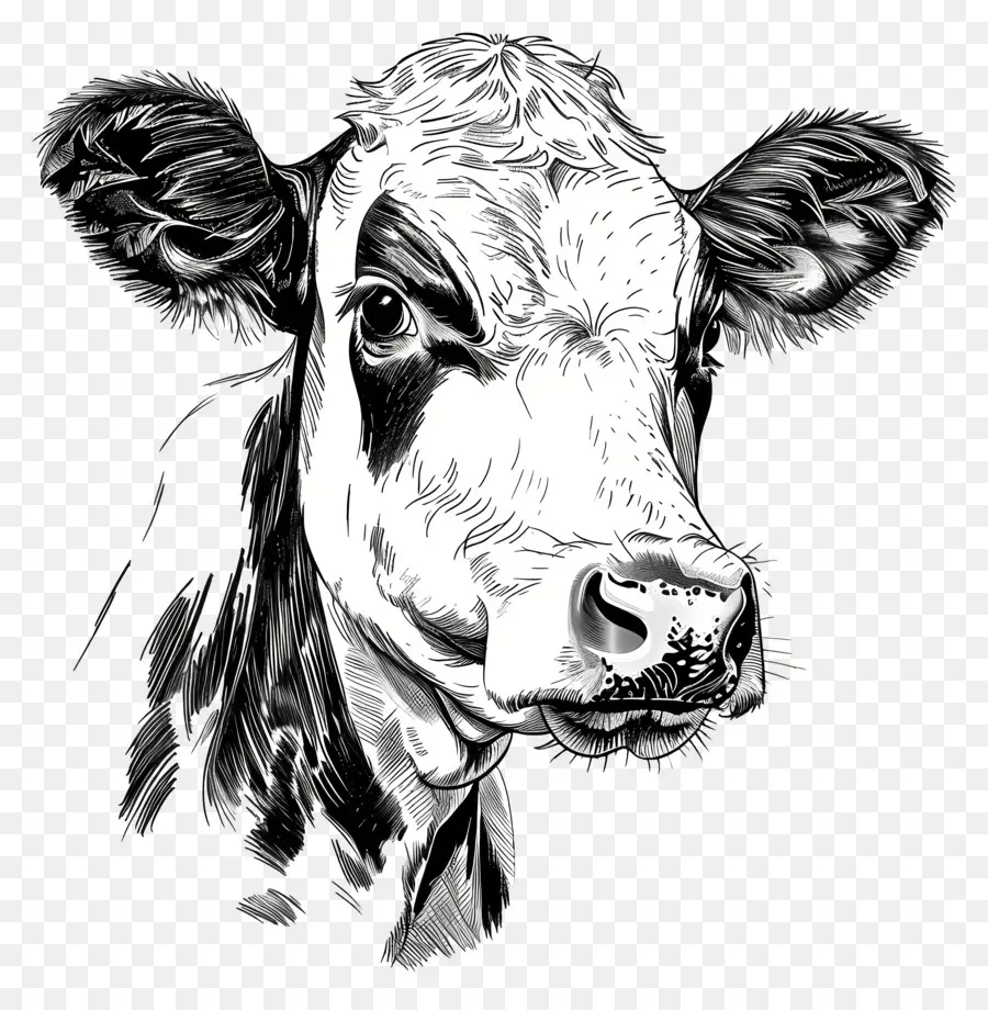 Vache，Des Rayures Noires Et Blanches PNG