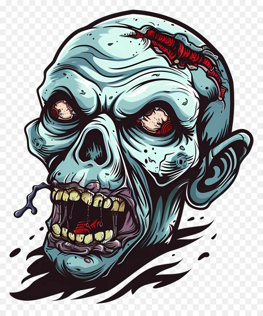 Tête De Zombie，Zombie PNG