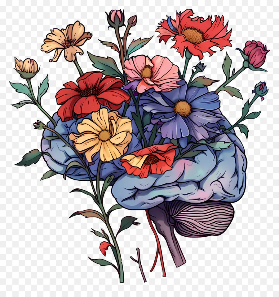 Cerveau Floral，Le Cerveau Humain PNG