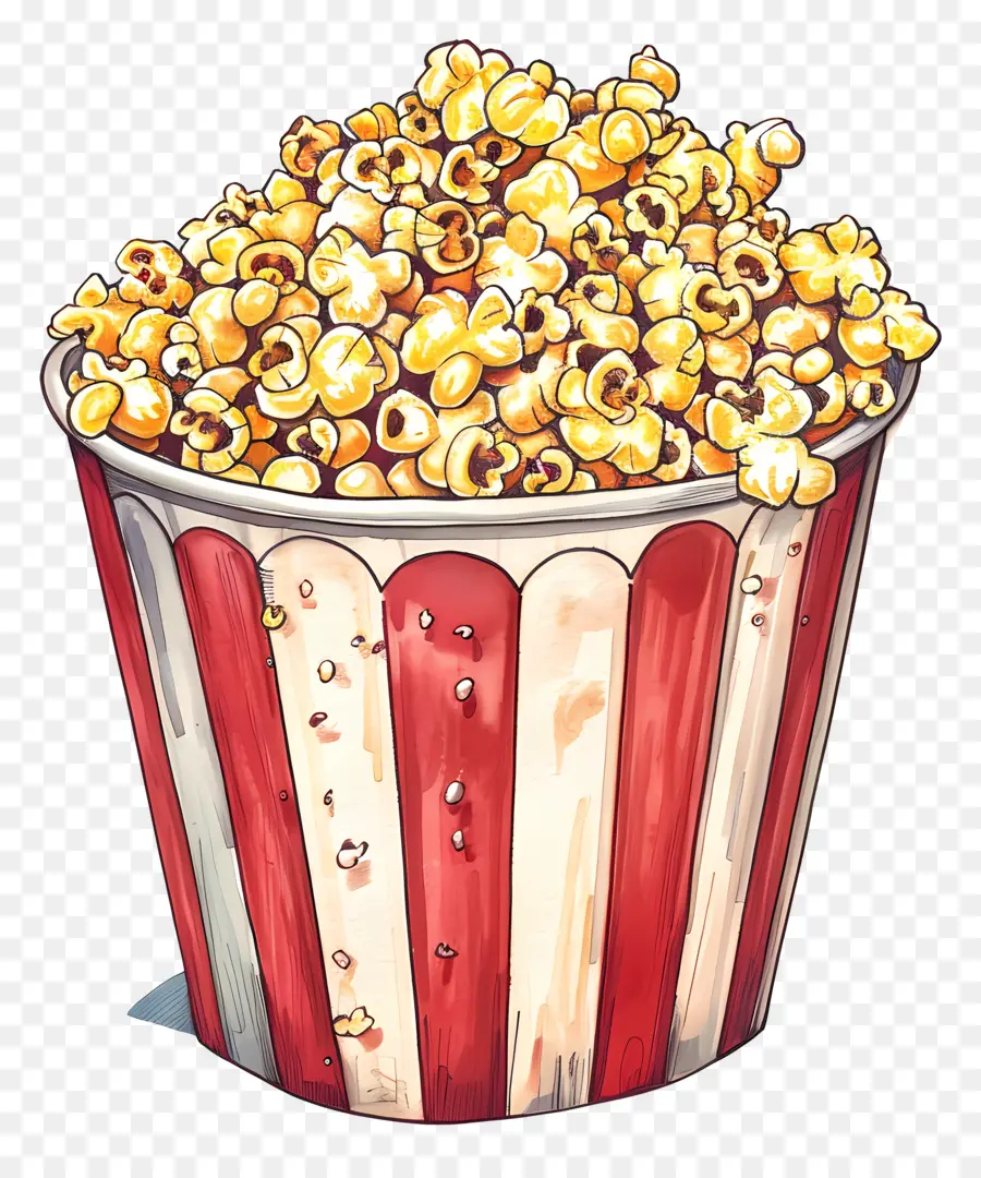 Seau De Pop Corn，Pop Corn PNG