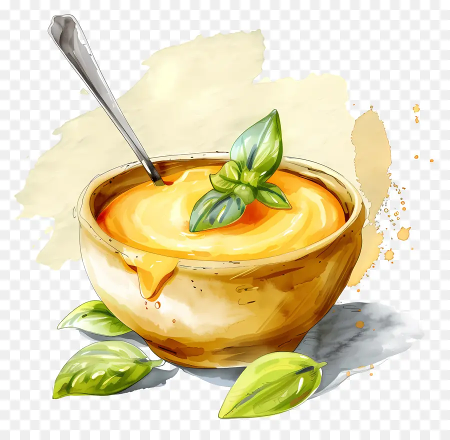 Sauce Au Fromage，Peinture à L'aquarelle PNG