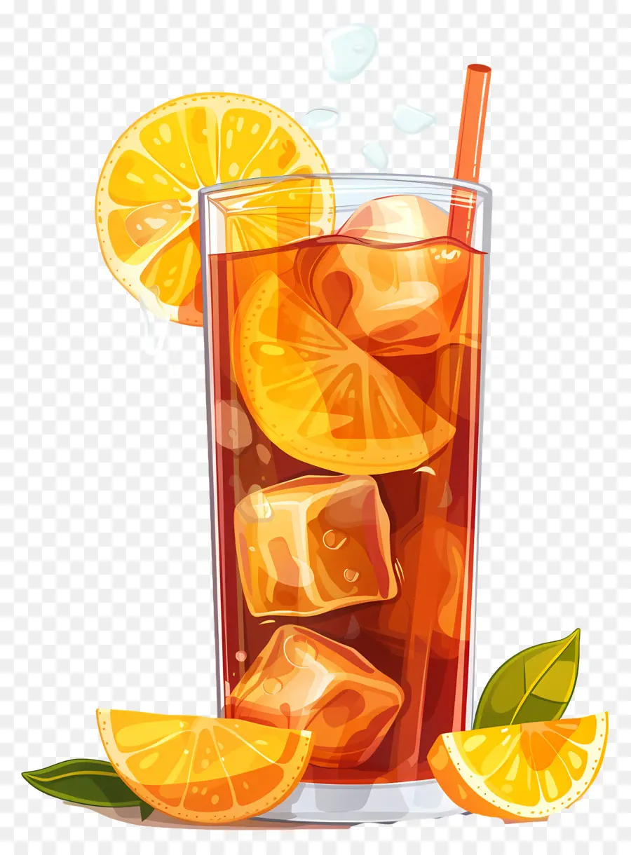 Thé Glacé，Soda à L'orange PNG