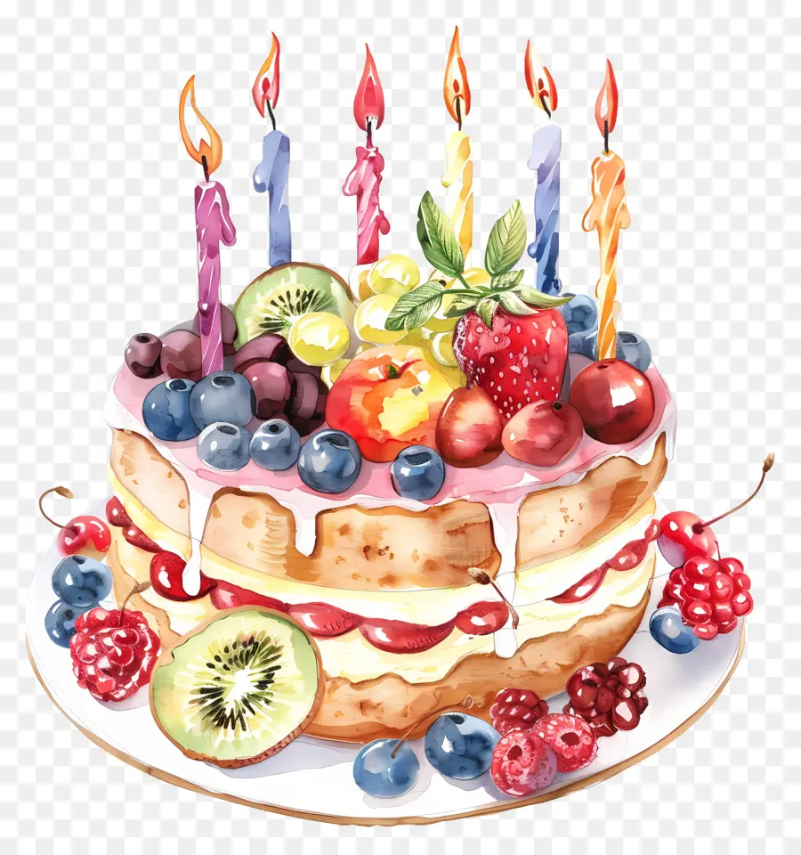 Gâteau D'anniversaire，Glaçage Blanc PNG