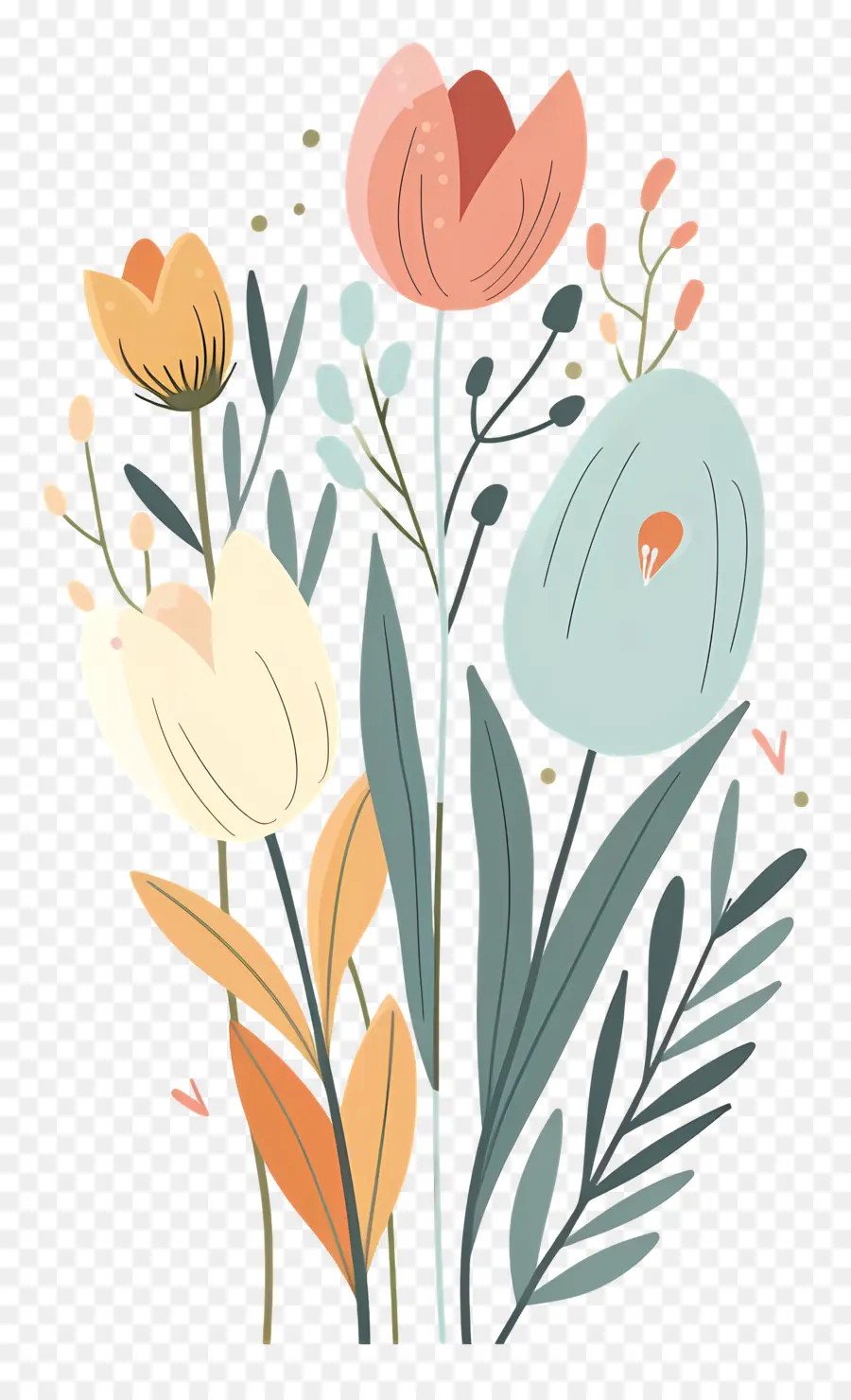 Fleurs De Pâques，Bouquet De Fleurs PNG