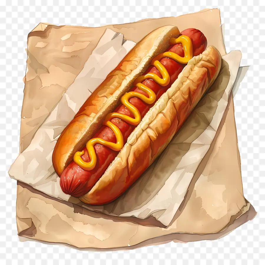 Hot Dog，À La Moutarde PNG