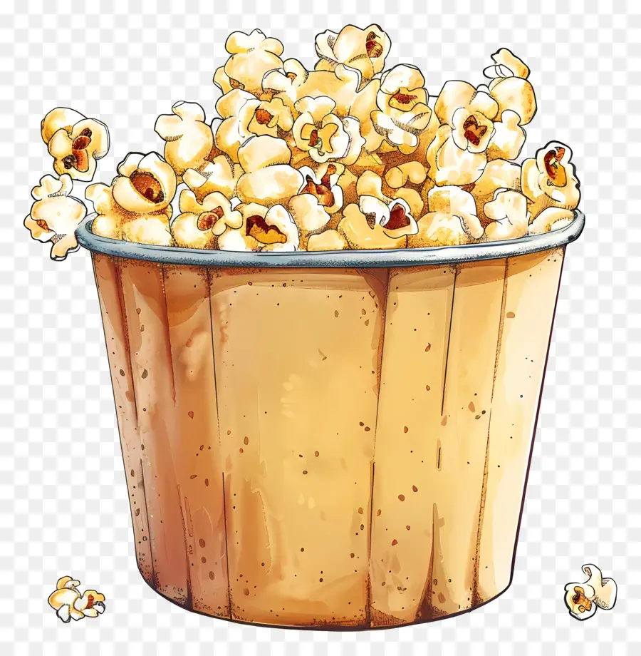 Seau De Pop Corn，Pop Corn PNG