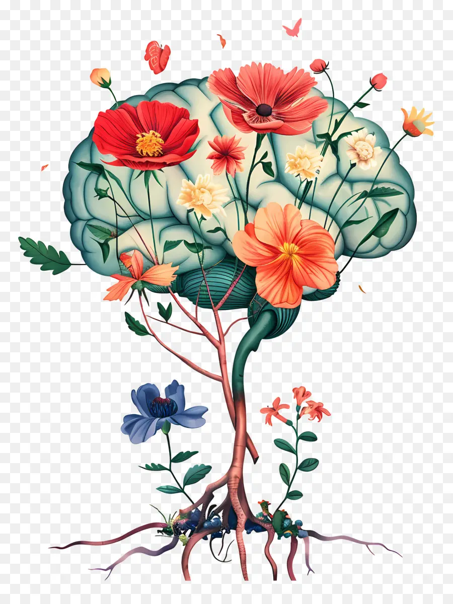 Cerveau Floral，Arbre PNG