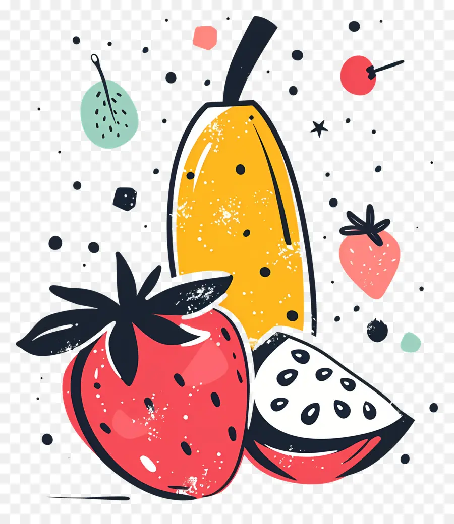 Fruits，Noir Et Blanc PNG