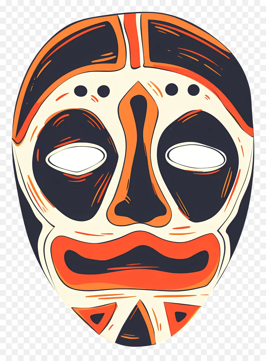 Masque D'halloween，Art Amérindien PNG