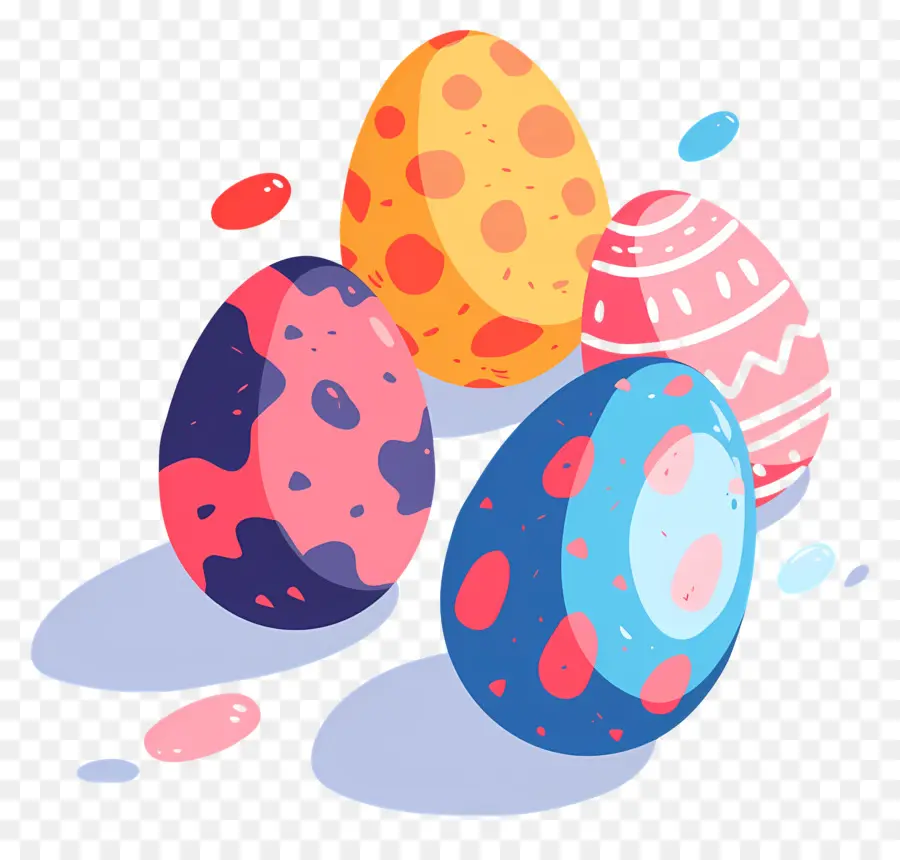 Oeufs De Pâques，Oeufs Colorés PNG