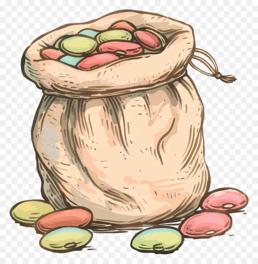 Sac De Haricots，Bonbons PNG