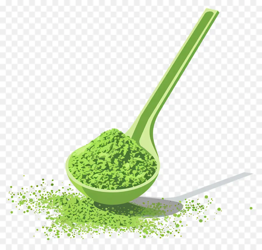 Scoop De Poudre De Matcha，La Poudre Verte PNG