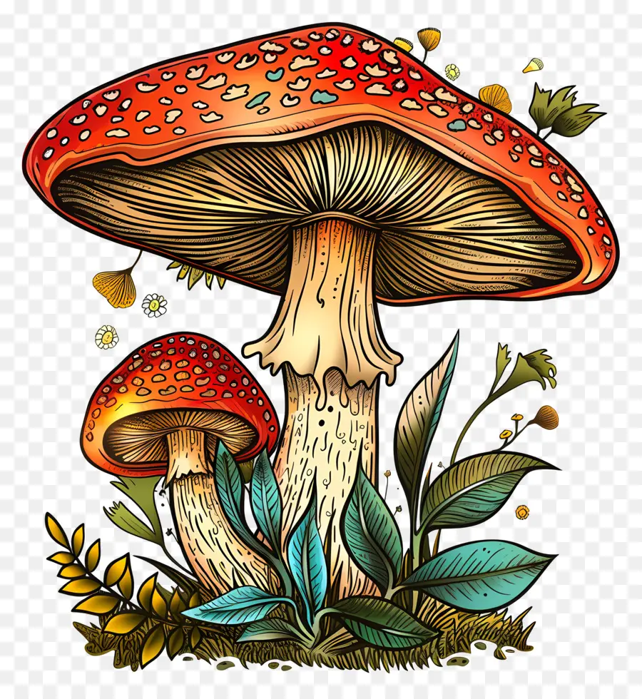 Champignons Fantastiques，Champignon Rouge PNG