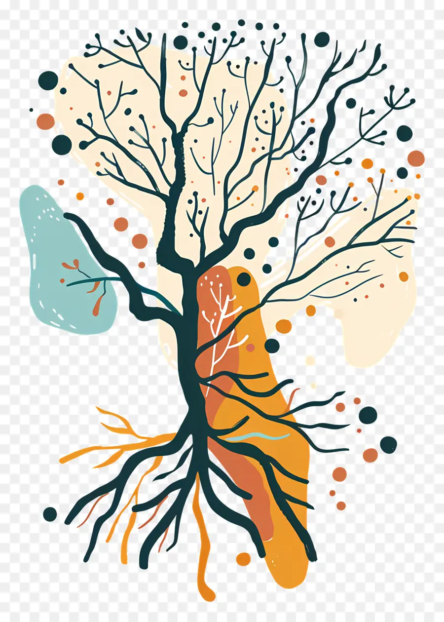 Les Racines，Arbre Illustration PNG