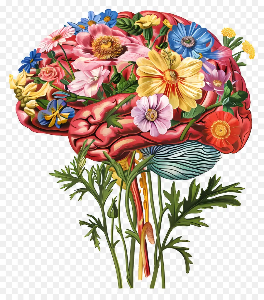 Cerveau Floral，Anatomie Du Cerveau Humain PNG