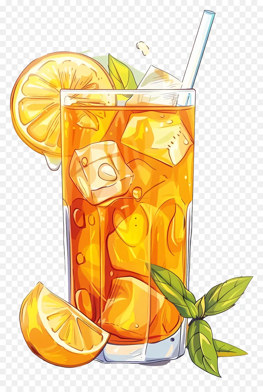 Thé Glacé，Jus D'orange PNG