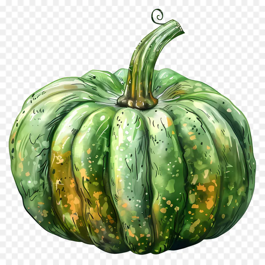 Vert Citrouille，Citrouille Métallique PNG