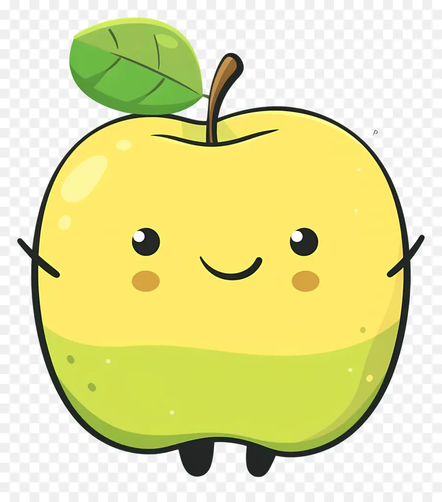 Mignon Apple，Heureux De Fruits PNG