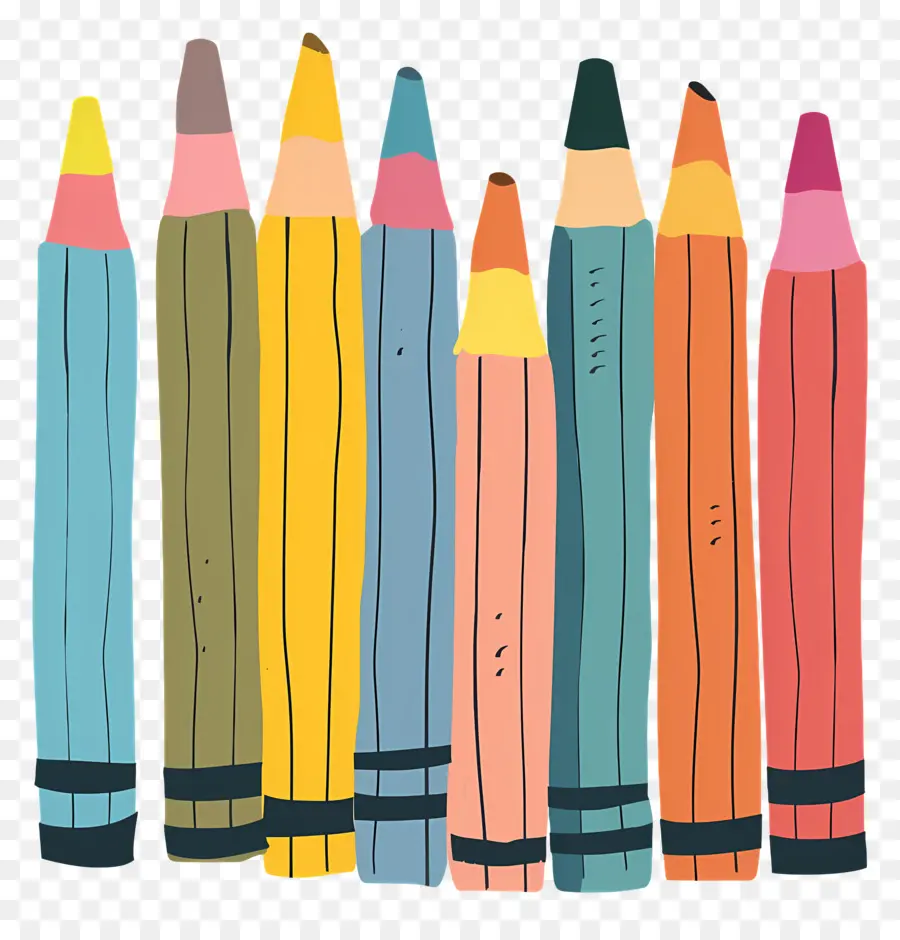 Des Crayons De Couleur，Crayons Colorés PNG