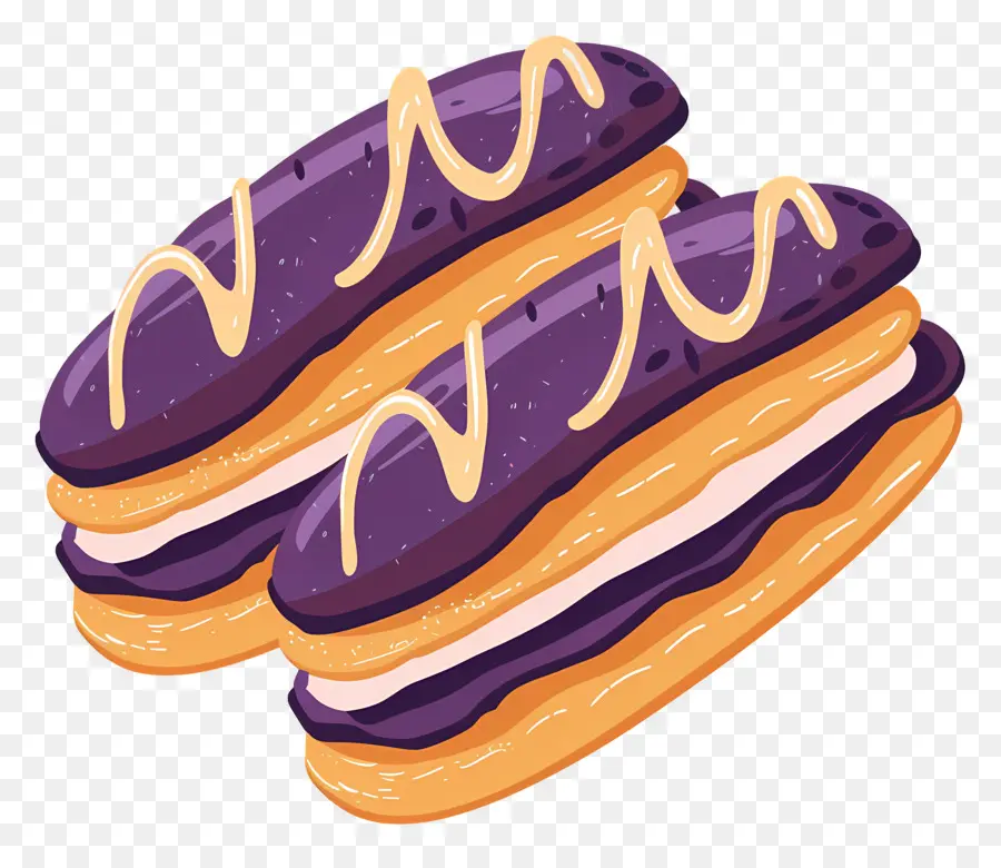 Les éclairs，Vitrage Beignets PNG