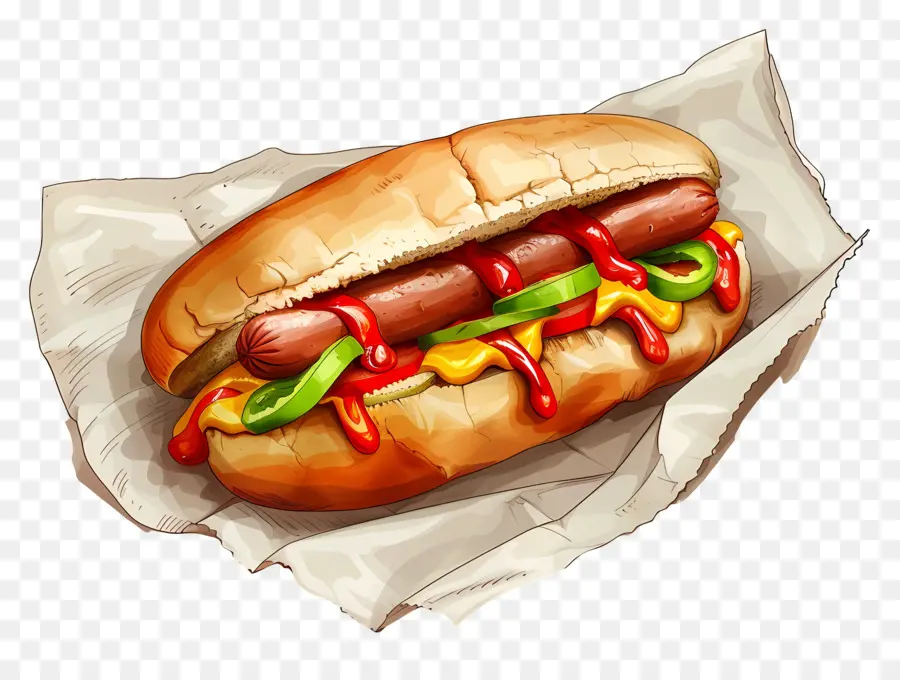 Hot Dog，Ketchup PNG