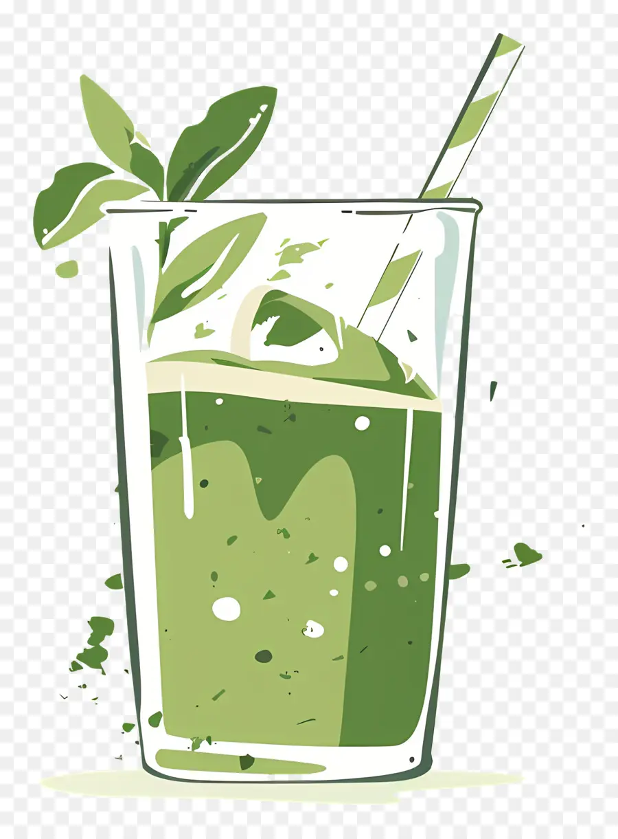 Smoothie Matcha，Le Jus Vert PNG