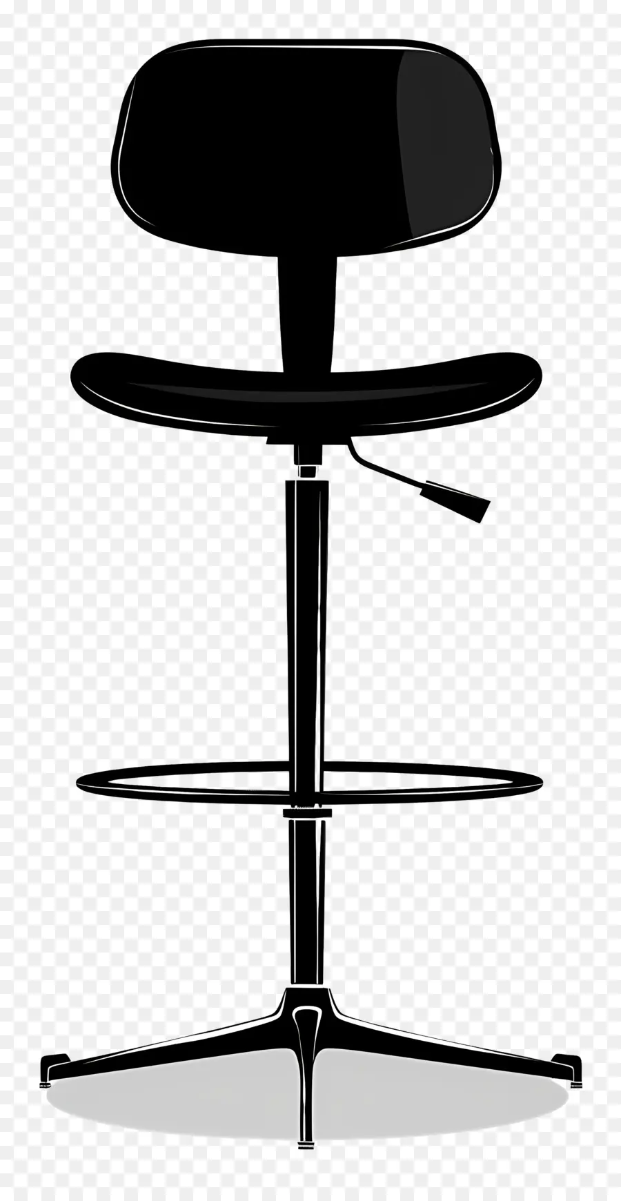 Chaise De Bar，Chaise En Noir Et Blanc PNG