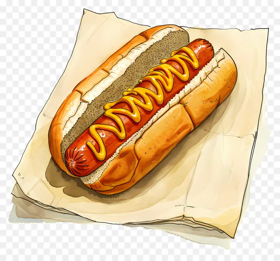 Hot Dog，Dessin Animé Dessin PNG